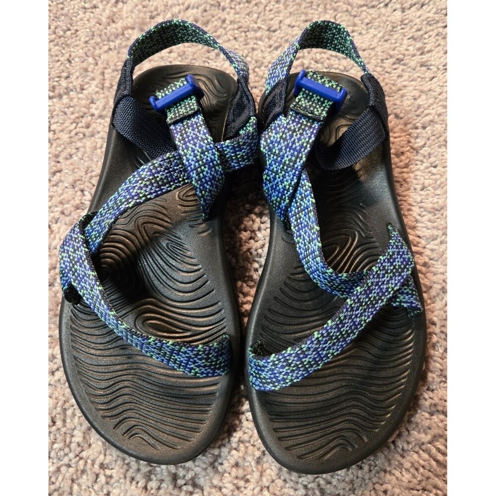 Chaco Women's Zvolv Scaled Royal Blue Black Size 6 lightweight Walking Comfort